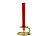 Britesta LED-Stabkerze mit goldenem Kerzenhalter, bewegliche Flamme, rot Britesta Echtwachs LED Stabkerzen mit beweglichen Flammen