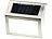 Lunartec 4er-Set Solar-LED-Wand- & Treppen-Leuchten für außen, Edelstahl, 20 lm Lunartec Solar-LED-Wand- und Treppen-Leuchten für den Außenbereich