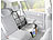 Lescars 2er-Set Premium-Kindersitz-Unterlage, 2 Netztaschen, Isofix-geeignet Lescars Autositz-Schutzunterlagen mit Netztaschen