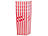 infactory 4er-Set wiederverwendbare Popcorn-Boxen, 2 Liter, rot-weiß gestreift infactory