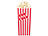 infactory 4er-Set wiederverwendbare Popcorn-Boxen, 2 Liter, rot-weiß gestreift infactory Wiederverwendbare Popcorn-Boxen