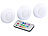 Lunartec 3er-Set RGB+W-LED-Unterbauleuchten, Fernbedienung, Timer, erweiterbar Lunartec RGB+W LED-Unterbau-Leuchten mit Fernbedienung