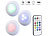LED Spot: Lunartec 3er-Set RGB+W-LED-Unterbauleuchten, Fernbedienung, Timer, erweiterbar