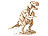 3D Bausatz Holz: Simulus Fernsteuerbarer Holz-Dinosaurier-Bausatz, Brüllgeräusche, 102-teilig
