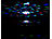 Lunartec Selbstdrehende Discokugel mit Sockel und 18 farbigen LEDs, Ø 15 cm Lunartec
