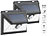 Luminea 2er-Set Solar-LED-Wandleuchten, Bewegungs-Sensor, Akku, 350 lm, 7,2 W Luminea Solar-LED-Wandlichter mit Nachtlicht-Funktion