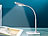 Lunartec LED-Schreibtischlampe mit Schwanenhals, 5 Watt, silbern Lunartec