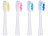 Zahnbürste elektrisch: newgen medicals Aufsteckbürsten in 4 Farben für Schallzahnbürste SZB-220, 4er-Set