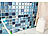 infactory Selbstklebende 3D-Mosaik-Fliesenaufkleber "Aqua", 26 x 26 cm, 10er-Set infactory Deko-Fliesenaufkleber