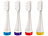 Schall-Zahnbürste: newgen medicals Aufsteckbürsten in 4 Farben für Schallzahnbürste SZB-281, 4er-Set