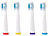 Schallzahnbürste: newgen medicals Aufsteckbürsten mit Feinspitzen, in 4 Farben für SZB-352, 4er-Set