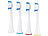 newgen medicals Aufsteckbürsten mit Soft-Borsten, 4 Farben für SZB-313 weiß, 4er-Set