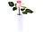 Lunartec LED-Rose "Real Touch" mit LED-Blüte, 28 cm, rosa Lunartec LED Rosen, Real Touch, wie echt