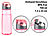 Getränkeflasche: PEARL sports BPA-freie Kunststoff-Trinkflasche mit Einhand-Verschluss, 700 ml, pink