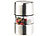 Gewürzmühle Salz Pfeffer: PEARL 2er-Set Mini-Salz- & Pfeffermühlen, Edelstahl, Keramikmahlwerk, Ø 3 cm