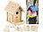 Vogelhaus: Royal Gardineer Nistkasten-Bausatz aus Echtholz, mit Balkon und 6-teiligem Farben-Set