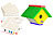 Nisthäuschen: PEARL Nistkasten-Bausatz aus Echtholz mit 6-teiligem Farben-Set