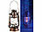 Lunartec 4er-Set LED-Sturmleuchte im Öllampen-Design, Flammen-Imitation, bronze Lunartec LED-Sturmlampen mit beweglicher Flamme