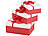 Your Design 3er-Set edle Geschenk-Boxen mit roter Schleife, Versandrückläufer Your Design Geschenkboxen