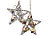Britesta 2er-Set Deko-LED-Sterne, Nussholz, echte Pinienzapfen, handgefertigt Britesta LED-Deko-Weihnachtssterne