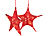 Britesta 2er-Set faltbare Weihnachtssterne, LED-Beleuchtung, glitterrot, Ø 65cm Britesta