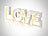 Lunartec LED-Schriftzug "LOVE" aus Holz & Spiegeln mit Timer & Batteriebetrieb Lunartec