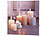 infactory Wandbild "Kerzen mit Rose" mit flackernder LED-Beleuchtung, 30 x 30 cm infactory LED Kerzen Wandbilder