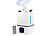 newgen medicals Ultraschall-Luftbefeuchter mit Aromafach & 360°-Vernebler, 280 ml/Std. newgen medicals Ultraschall-Luftbefeuchter mit Aroma-Diffusoren und Luftfiltern