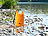 Xcase 3er-Set Wasserdichte Packsäcke aus Lkw-Plane, 5/10/20 Liter, orange Xcase