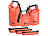 Xcase 3er-Set Wasserdichte Packsäcke aus Lkw-Plane, 5/10/20 Liter, rot Xcase
