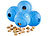 Sweetypet 4er-Set Hunde-Spielbälle, Naturkautschuk, Snack-Ausgabe, Ø 8 cm, blau Sweetypet