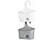 BadeStern 2er-Set Duschkörbe mit Aufhänge-Haken und Ablaufgitter, grau und weiß BadeStern Duschkörbe