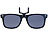 PEARL Sonnenbrillen-Clip in klassischem Retro-Look, polarisiert, UV400 PEARL Polarisierende Sonnenbrillen-Clips für Brillenträger