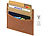 Geldbeutel: Carlo Milano Extraflaches Kreditkarten-Etui mit 6 Fächern, RFID-Schutz, Leder/Stoff