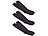 PEARL 3 Paar Reise-Kniestrümpfe mit Stützfunktion, schwarz, Größe L PEARL