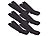 PEARL 6 Paar Reise-Kniestrümpfe mit Stützfunktion, schwarz, Größe L PEARL