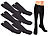 PEARL 6 Paar Reise-Kniestrümpfe mit Stützfunktion, schwarz, Größe L PEARL