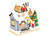 infactory Deko-Weihnachtshaus mit Santa Claus, LED-Beleuchtung, Batteriebetrieb infactory LED-Weihnachtshäuser