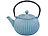 Rosenstein & Söhne Asiatische Teekanne aus Gusseisen mit Edelstahl-Sieb, 0,5 l, blau Rosenstein & Söhne