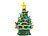 infactory Deko-Weihnachtsbaum aus Keramik mit LED-Beleuchtung, Timer, 19 cm infactory