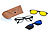 PEARL 2er-Set 3in1-Bildschirm-Brillen mit Sonnen- und Nachtsicht-Aufsatz PEARL