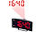 auvisio Projektions-Radiowecker mit Curved-Display, Dual-Alarm & USB-Ladeport auvisio