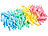 PEARL Bunte Wäscheklammern aus Kunststoff, 100 Stück in 4 Farben, 7 cm PEARL Wäscheklammern-Sets