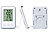 PEARL Digitales Innen- und Außen-Thermometer mit Uhrzeit und LCD-Display PEARL Digitale Innen- & Außen-Thermometer