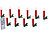 Lunartec 10er-Set LED-Weihnachtsbaum-Kerzen mit IR-Fernbedienung, rot Lunartec Kabellose, dimmbare LED-Weihnachtsbaumkerzen mit Fernbedienung und Timer