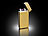 PEARL Elektronisches USB-Feuerzeug mit doppeltem Lichtbogen und Akku, golden PEARL Elektronische Lichtbogen-Feuerzeuge
