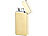 PEARL 2er Pack Elektronisches USB-Feuerzeug mit Akku, golden PEARL