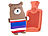 infactory Kinder-Wärmflasche mit Teddybär-Bezug, 1 Liter infactory Kinder-Wärmflaschen mit Bezügen