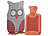 infactory Kinder-Wärmflasche mit Eulen-Bezug, 1 Liter infactory Kinder-Wärmflaschen mit Bezügen