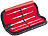 PEARL 5er-Set Mitesser-Entferner aus Edelstahl mit Aufbewahrungs-Tasche PEARL Mitesser-Entferner